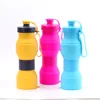Dedicated To Sports Camping Extremely Portable Safe Material Silicone Water Bottle with 290ml 450ml 650ml 800ml