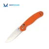 440c Steel Blade Orange G10 Handle Tactical Folding Knife with Axis Lock