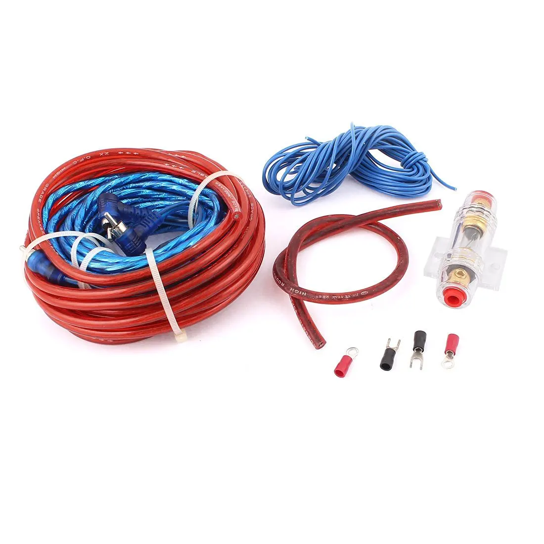 Get Quotations · 5 in 1 Vehicle Car Audio Battery Copper Cable Amplifier Wiring Kit Set