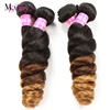 MsMary Hair Products Peruvian #1b/4/30 Loose Wave Hair Bundles