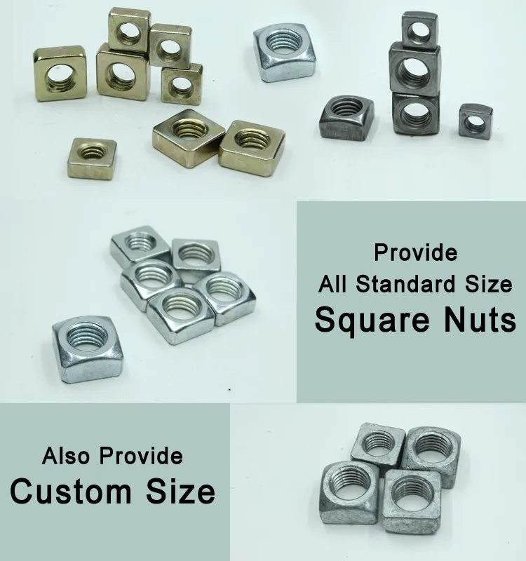Square Nut M10 Stainless Simbi, DIN 557 Square Nuts DIN 562 M6 M8