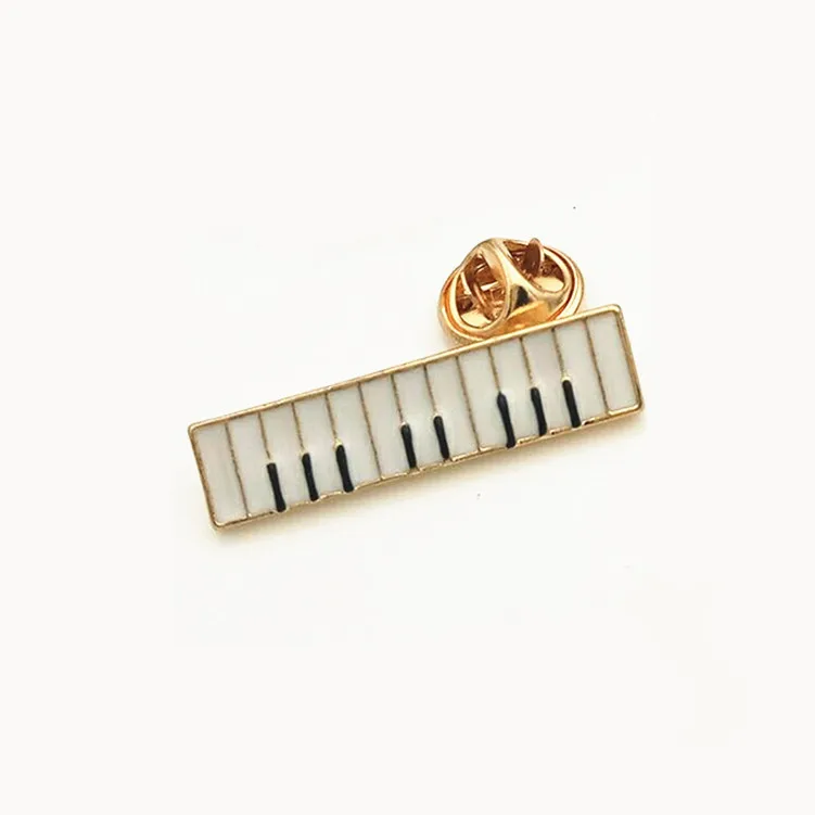 Chrome Musical Notes Quality Enamel Pin Badge 