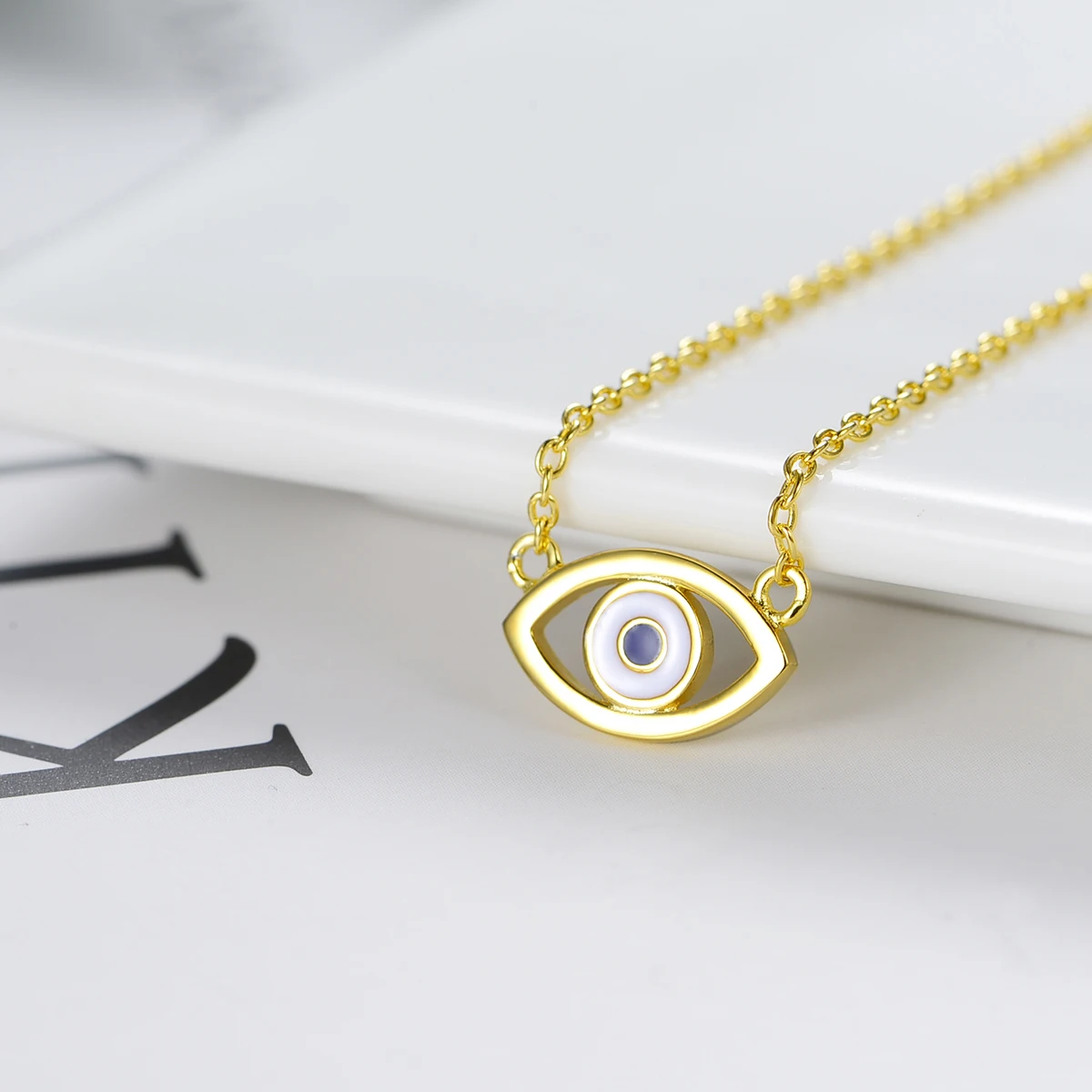 21 克 特征 土耳其蓝色眼睛银项链 主要材料 925 纯银 认证 ce,sgs