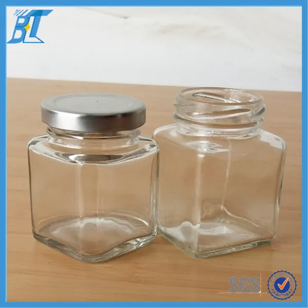 100ml square glass honey jars