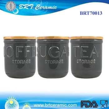 tea coffee sugar grey canisters