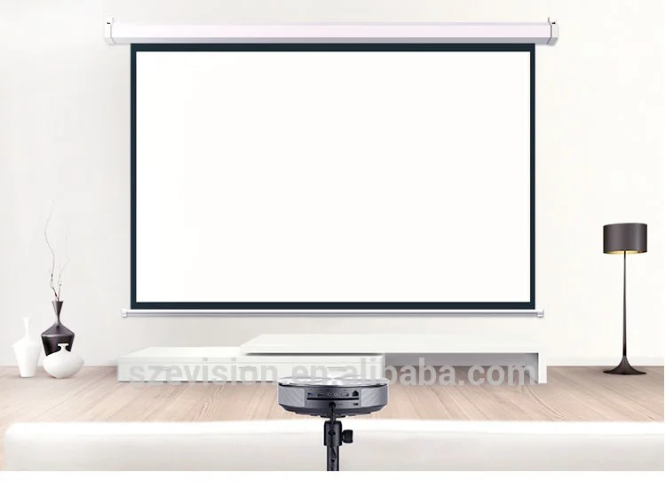 120 Inch Hd Electric Wall Mount Projection Screen/motorized Projection Screen With Aluminum