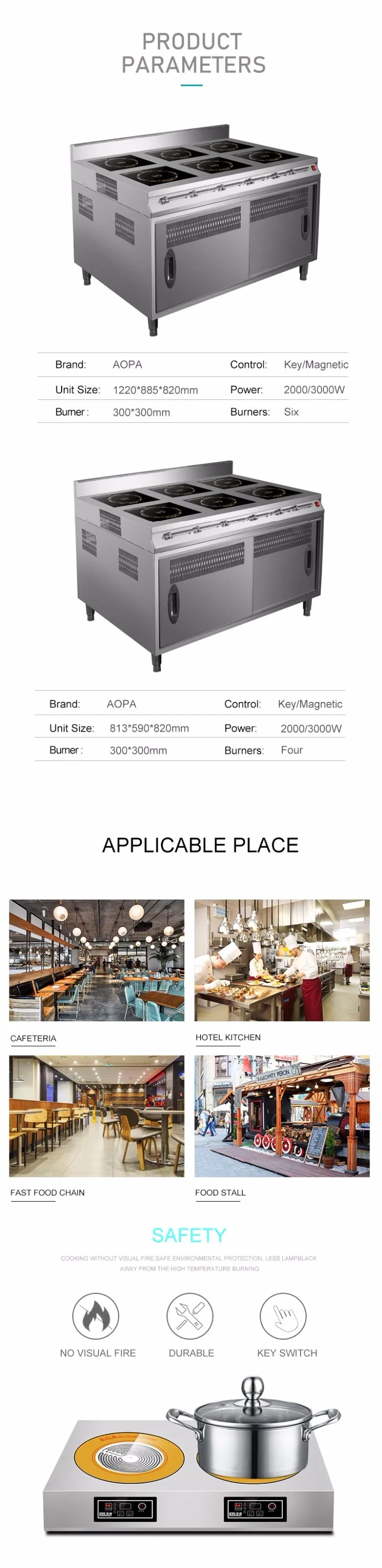 Aopa Electric Commercial Wok Station Induction Cooker Buy Wok Station