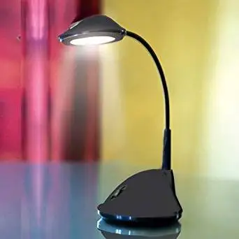 Cordless Lightweight 36 LED Black Flexible Neck Desk Lamp