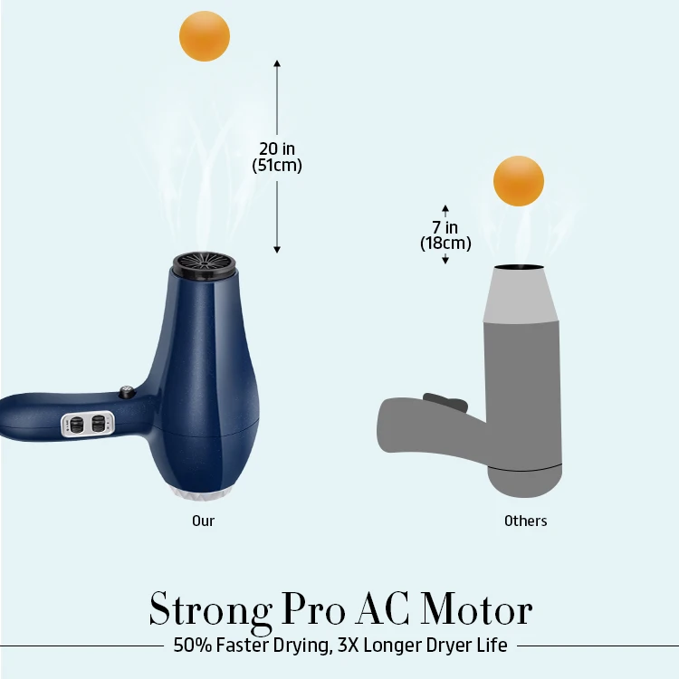1875 Watt Compact and Lightweight Pro Hair Dryer with Ionic Conditioning