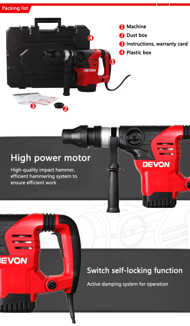 High Quality Mini 40mm Jnail Electric Chipping Hammer Tools Of Tools Electric Hammer Drill Bit