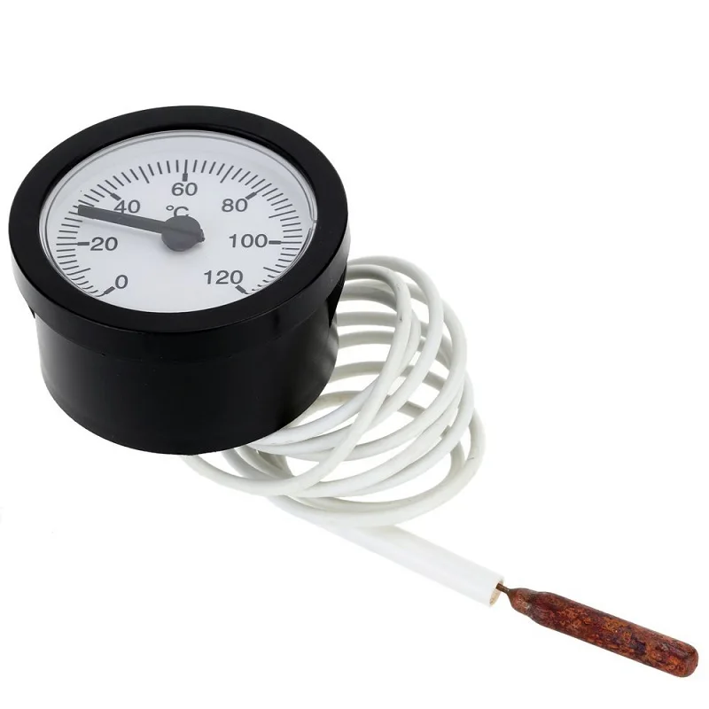 120C water heater round capillary boiler thermometer with liquid expansion probe
