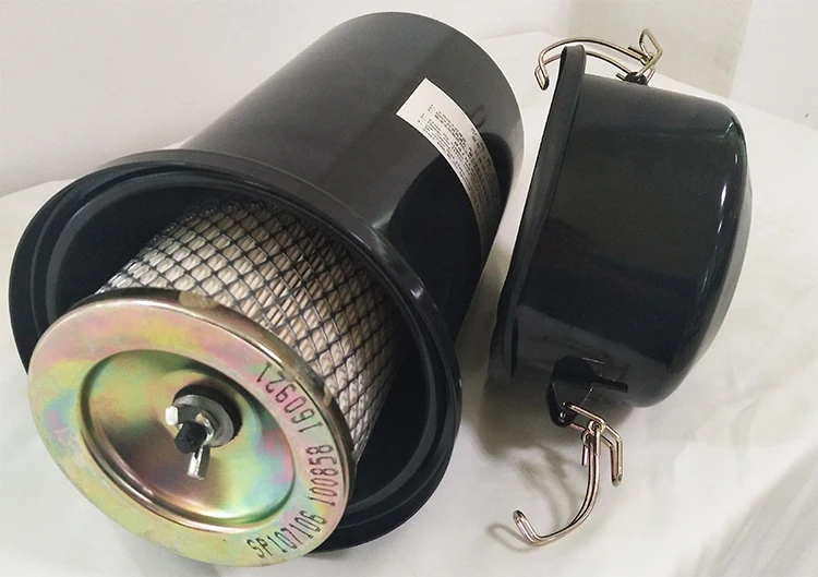 Construction Machinery Black Housing Sp107106 Metal Air Filter Assembly