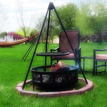 Hanging Tripod Garden Cooking Fire Pit