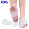 SEBS Half Toe Sleeve Metatarsal Pads Bunion Forefoot Cushioning Mortons Neuroma Callus Metatarsal Foot Pain Relief Bunion white