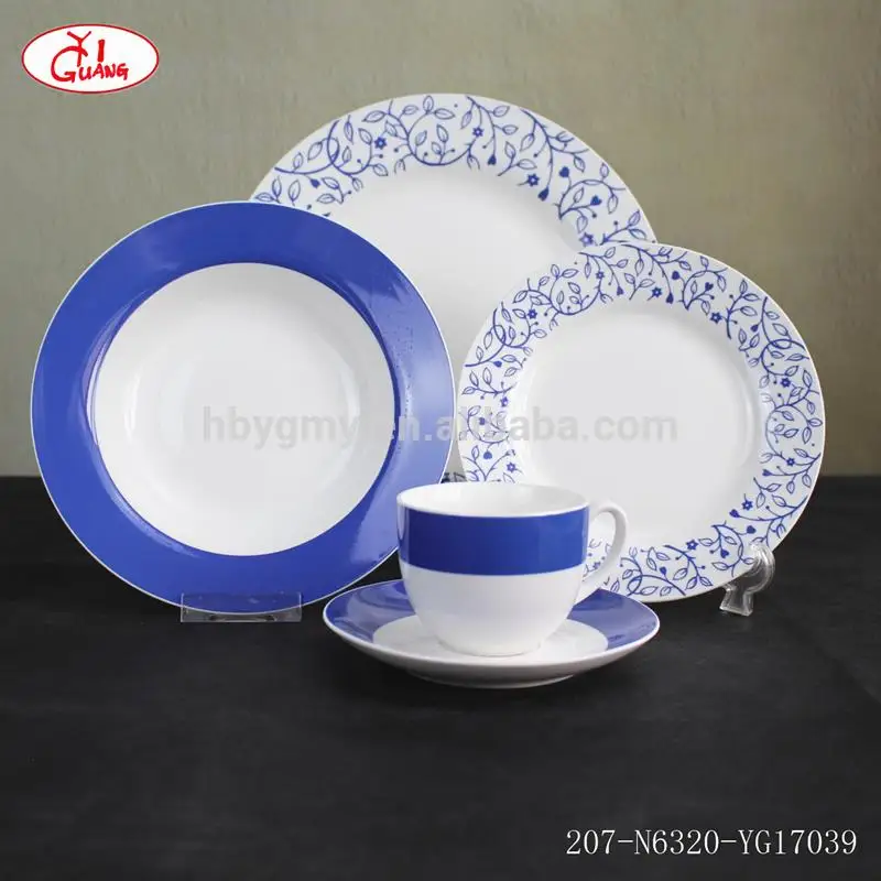 Round Shape Full Decor Dinnerware Harmonia Spain With Blue Flower ...