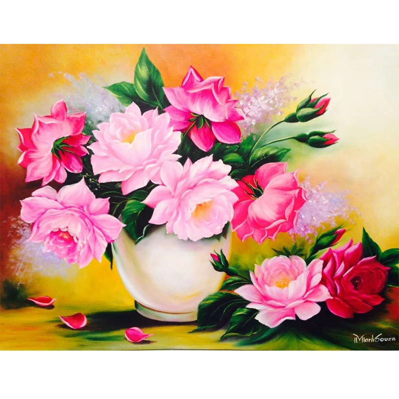 Beautiful Flowers Vase Wall Hanging Picture Fine Art Painting Buy Modern Flower Art Paintings Fine Art Paintings Beautiful Wall Hanging Picture