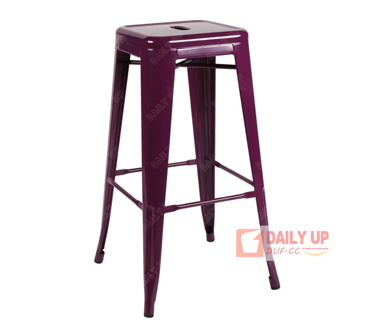 Kitchen Counter Industrial Retro Metal Chair Cafeteria Toli Bar Chair French Bistro Metal Vintage Industrial Metal Dining Chair