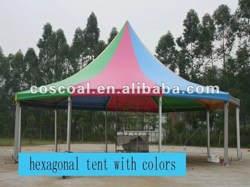 White Aluminium and PVC coated Pagoda Outdoor Tent for wedding party With decoration