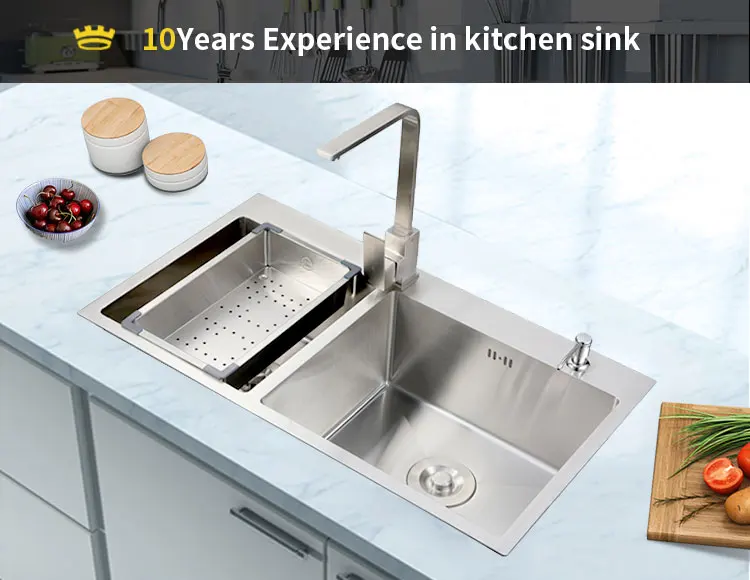 Modern Simple design portable custom size handmade undermount kitchen sink wholesale stainless steel