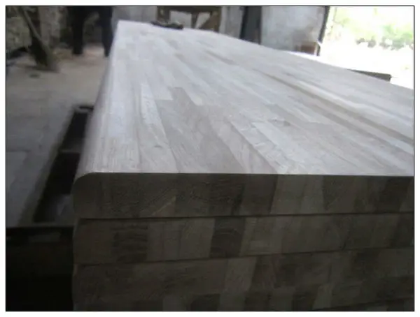 solid wood worktop with finger jointed