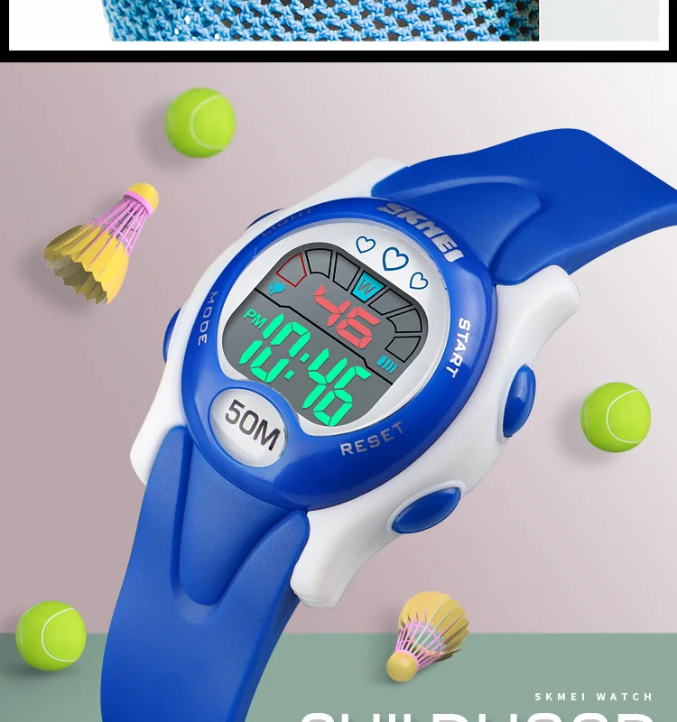Skmei 1478 цифровые часы для девочек, детские наручные часы, спортивные силиконовые часы