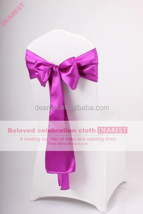 Colorful Wholesale Satin Chair Sash For Wedding Satin Butterfly