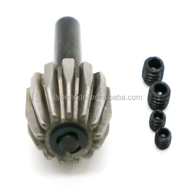 Rc Hobby Toy Car Parts Straight Stainless Steel 13t Bevel Gear With M4 Screws For 1/10 Axial