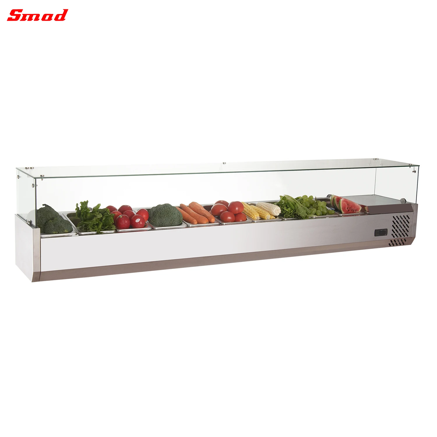 Smad High Quality Salad Display Refrigerant Cooler Showcase