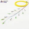 12 24 48 72 144 core breakout bundle armored cascade fiber optical patch cord ladder SM MM OM3 patch cord