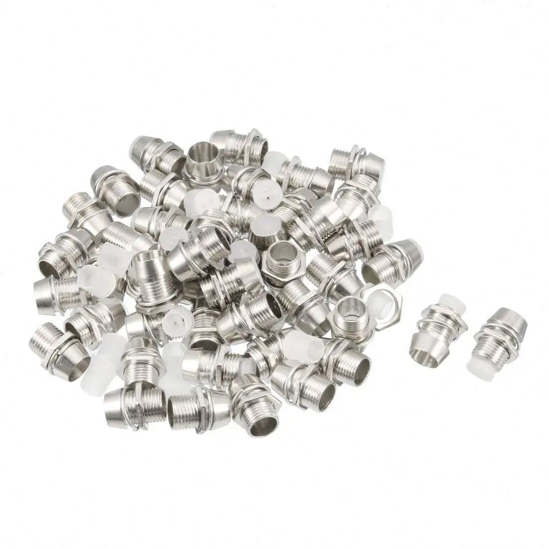 uxcell 50pcs 5mm LED Lamp Holder Light Bulb Socket Zinc Alloy Chrome Plated for Light-emitting Diode Lighting