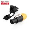 3 Wires Ground Cable Plugs and Sockets Power with Waterproof Cover, Electric Bicycle Caterproof Connector for LED Cabinet