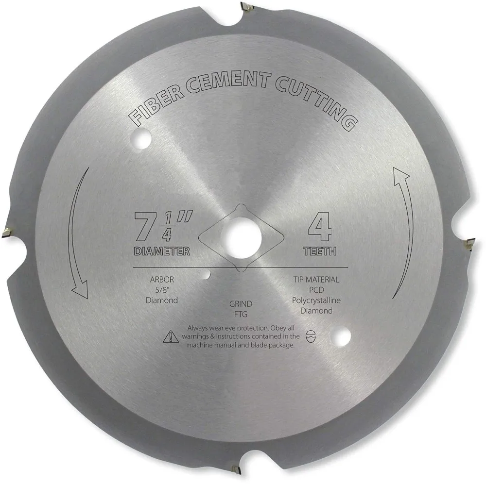 Fiber Cement Cutting Pcd Sabre Saw Blade 71/4inch 4 Teeth