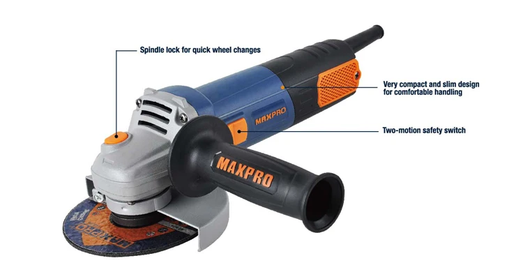 MAXPRO MPAG950/100 High quality 100mm 950W Angle Grinder with Two-motion Switch