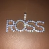 1pc MOQ Custom Name Letter diamond Iced Out Pendant Necklace