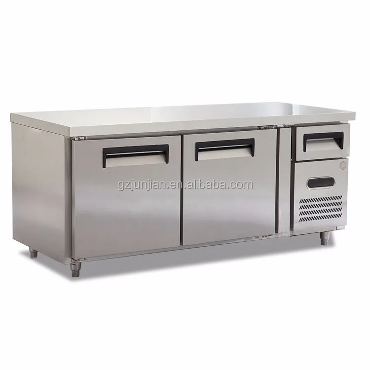 Commercial 2 Door Undercounter Refrigerator Freezer Drawers View