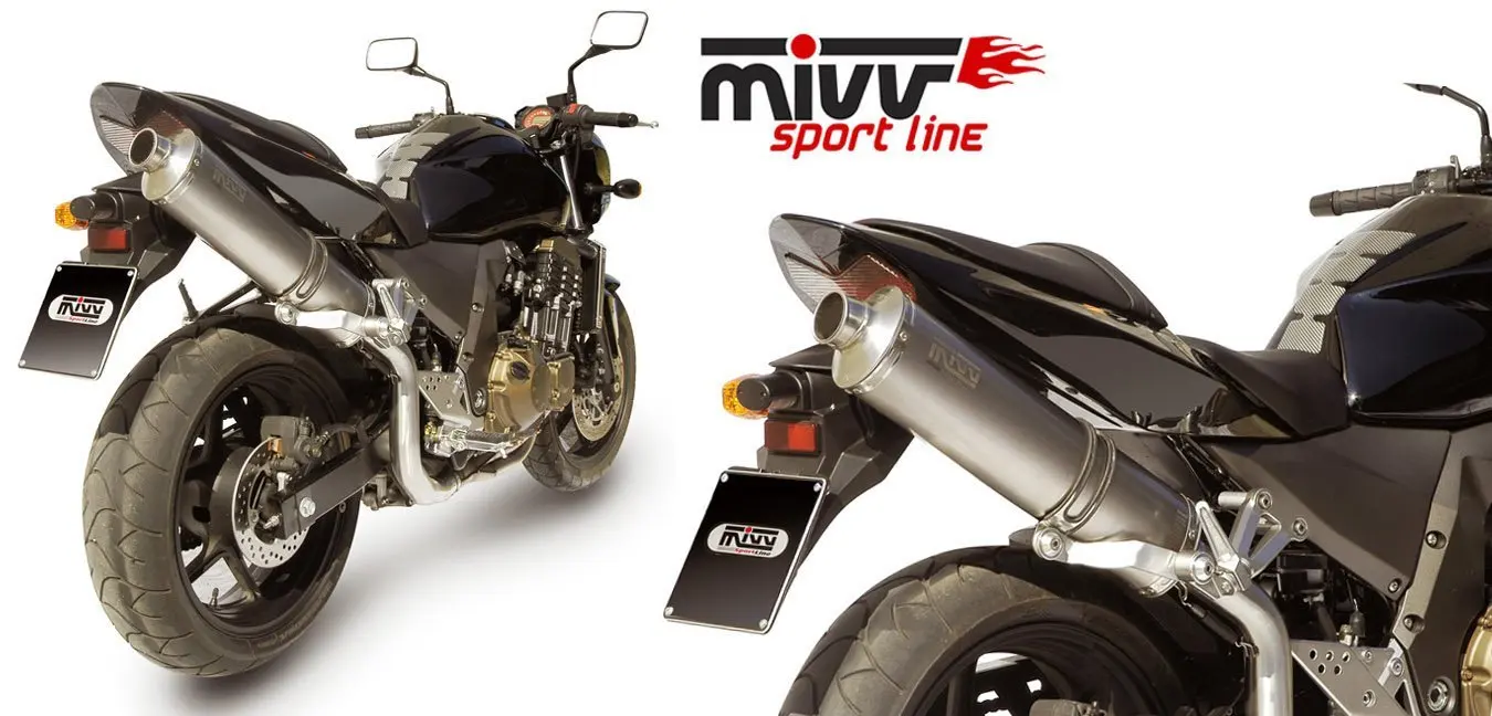 Mivv AK.011.L4 KAWASAKI Z 750 2005 EXHAUST SLIP-ON MUFFLER OVAL TITANIUM