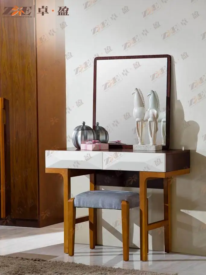 Simple Dressing Table With Mirror Wooden Dresser For Sale