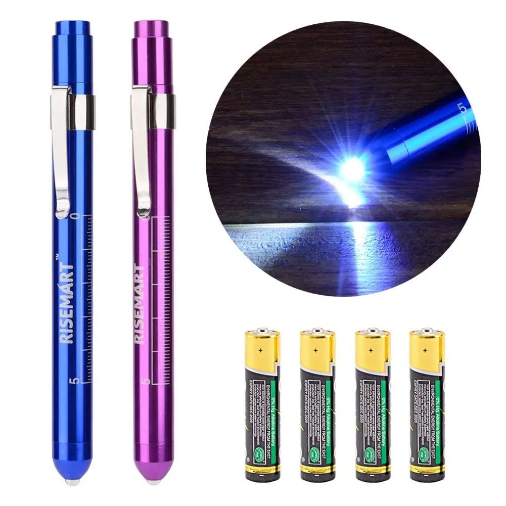 Liroyal Penlight Pen Light Flashlight LED Torch Doctor Nurse EMT Emergency Medical First Aid Purple