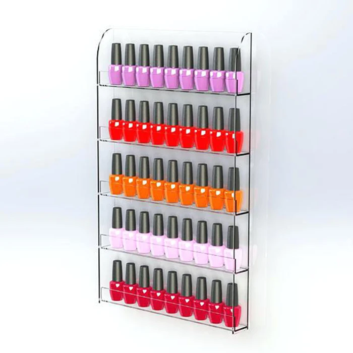Wall Mounting Acrylic Nail Polish Showcase Display Rack Buy Nail