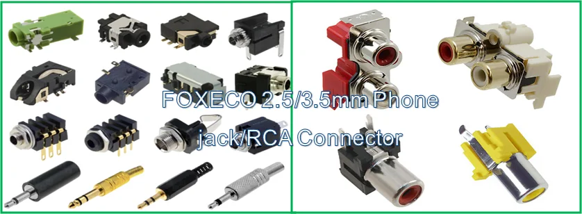 2.5mm phone jack RCA