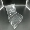 Custom Clear Transparent Acrylic Card Chocolate Eyelash Jewelry Candy Gift Small Storage Display Acrylic Box With Lid