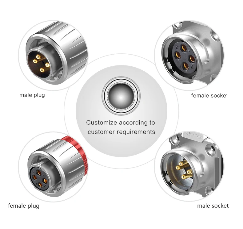 Ip67 4 Pin Aviation Connector 4 Pin Cable Connector Waterproof ...