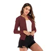 Elegent hollow out female solid knit cardigan O-neck women pearl button top