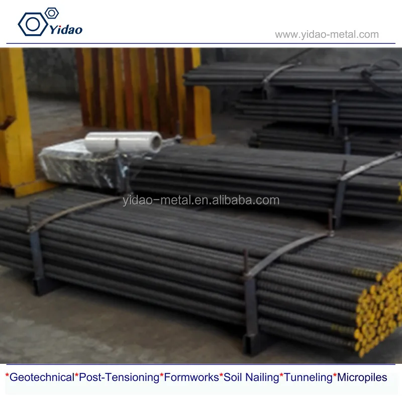 Deformed Thread Bar And Square Anchor Plate And Anchor Hex Nut And