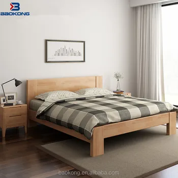 أثاث غرفة نوم حديثة نقية خشب متين تصميم غرفة رئيسية سرير مزدوج Buy سرير لوح خشبي صلب تصاميم سرير مزدوج خشبي تاج سرير خشبي صلب Product On Alibaba Com