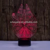 New arrival Space Ship model 3D night light in bedroom decoration with low price