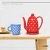 glaze water pot and cup with dots household articles