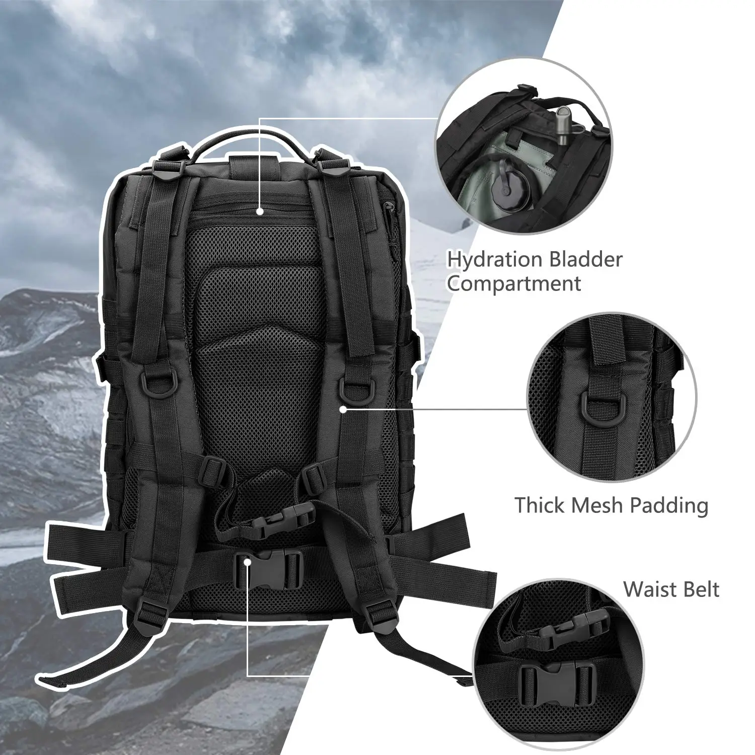 Exclusive Trekking 75l Backpack For Heavy Loads Waterproof Outdoor