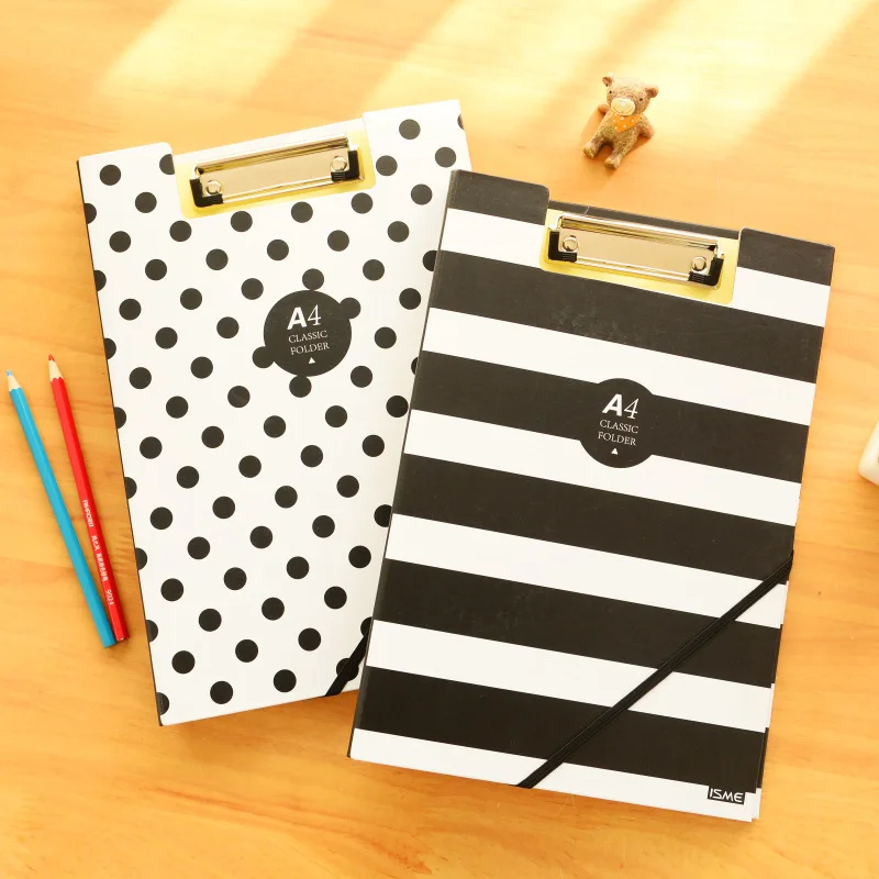 Wholesale Document Holder Double Clip A4 Paper Clipboard With Elastic