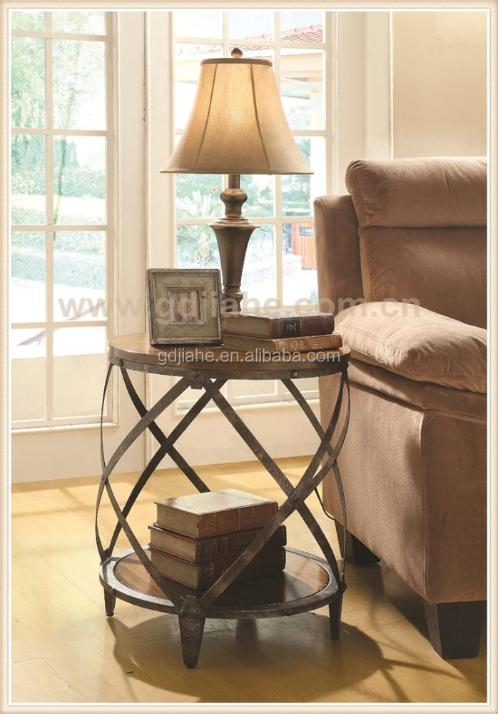 Afrikanische MDF Kaffee Tisch Antiken Stil Metall Seite Tisch